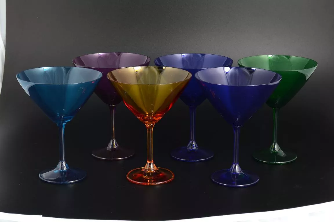 Фото Набор бокалов для мартини 280 мл Sylvia/Klara цветные (6 шт)