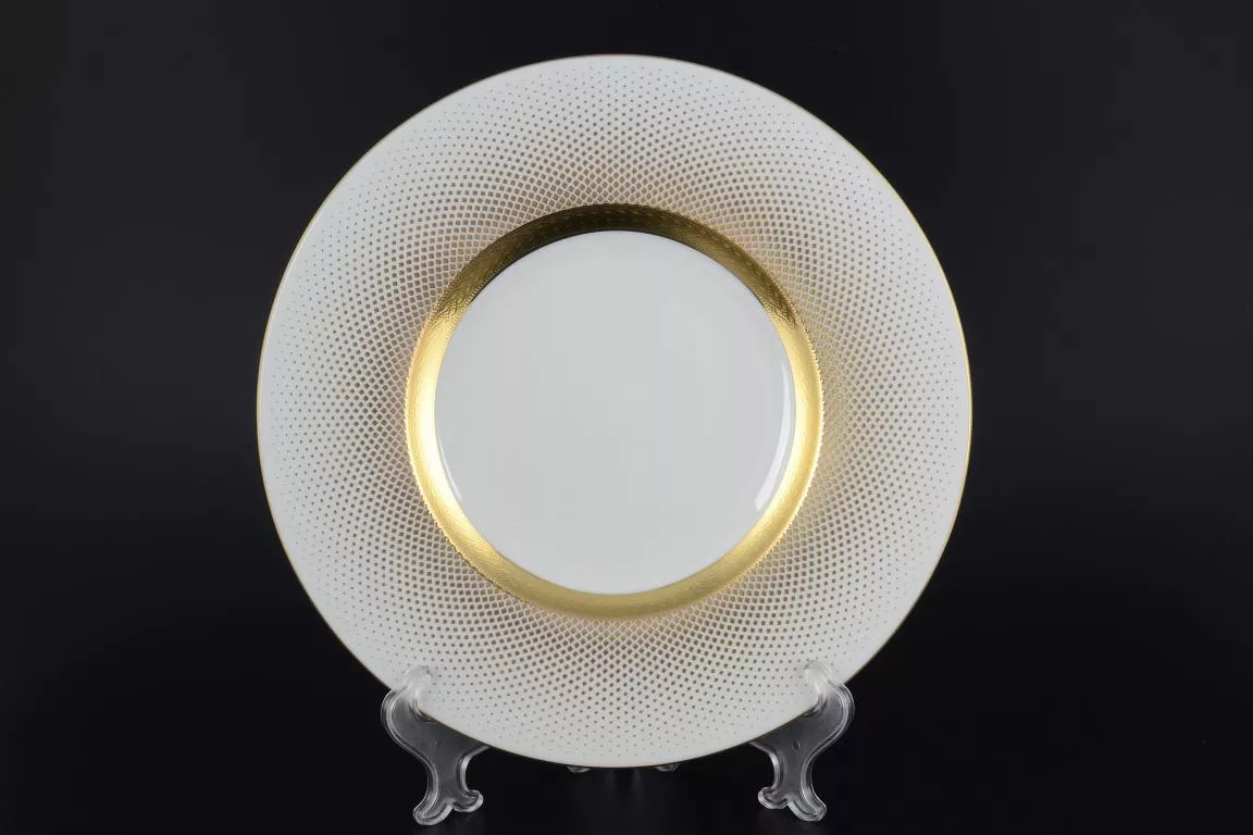 Фото Набор тарелок 27 см Rio white gold (6 шт)
