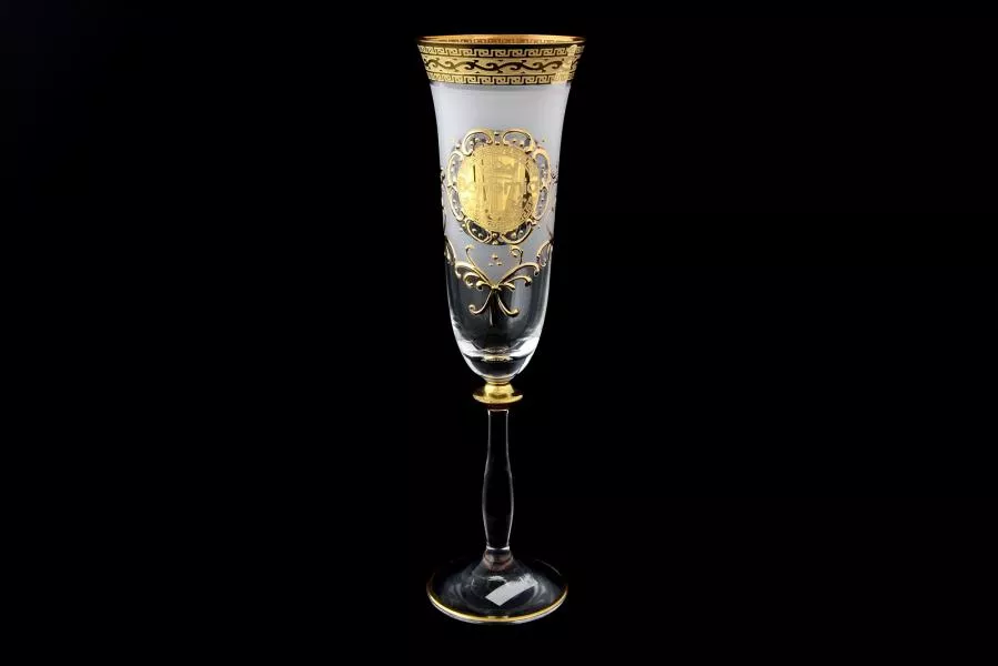 Фото Анжела Набор фужеров для шампанского Версаче Богемия (6 шт) Б-Г Артикул 16185