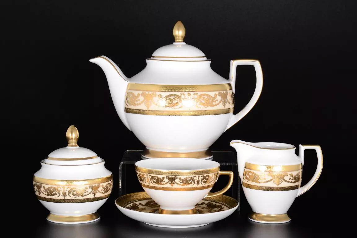 Фото Чайный сервиз на 6 персон 17 предметов Imperial Creme Gold