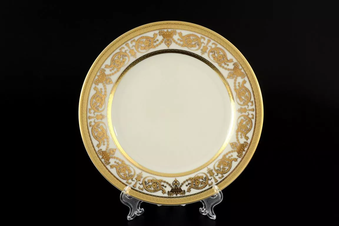 Фото Набор тарелок 20 см Constanza Cream Imperial Gold (6 шт)