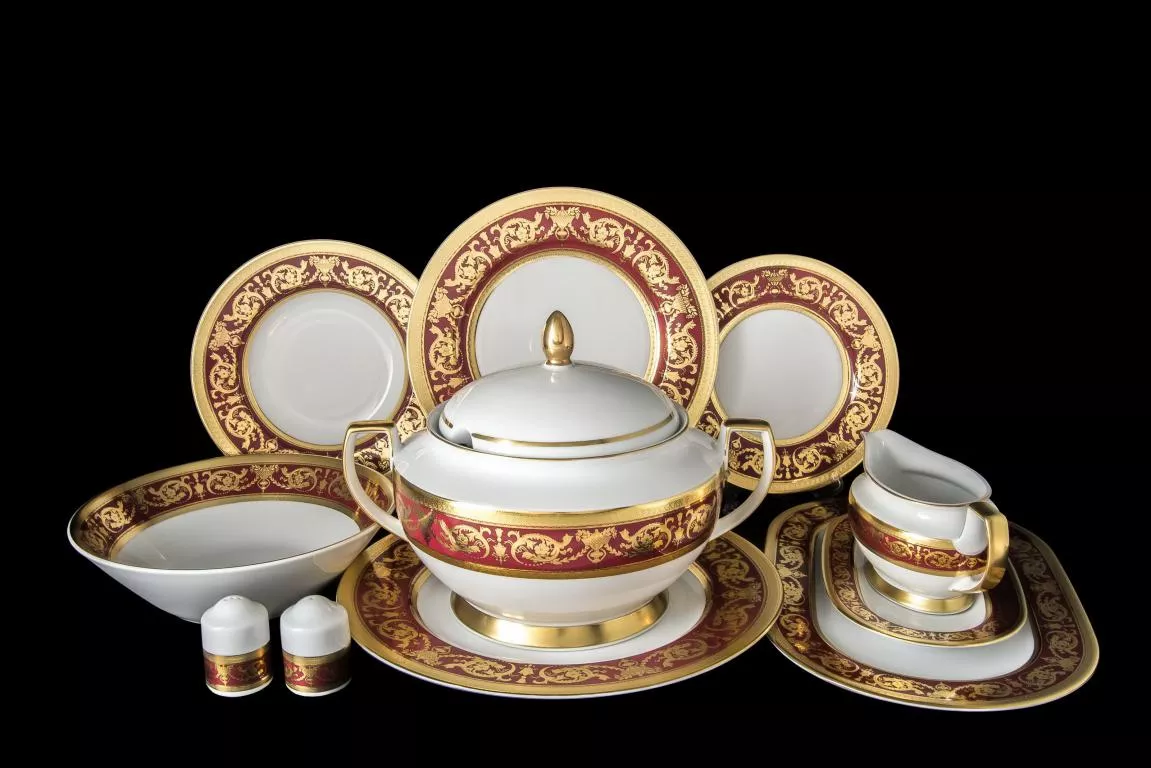 Фото Столовый сервиз на 6 персон 26 предметов Imperial Bordeaux Gold