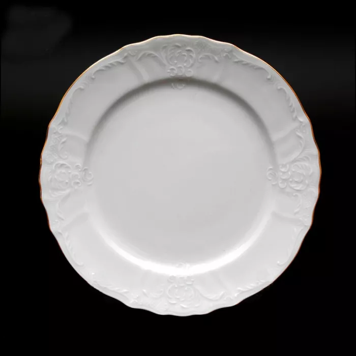 Фото Набор тарелок 21 см Бернадотт Белый узор (6 шт)