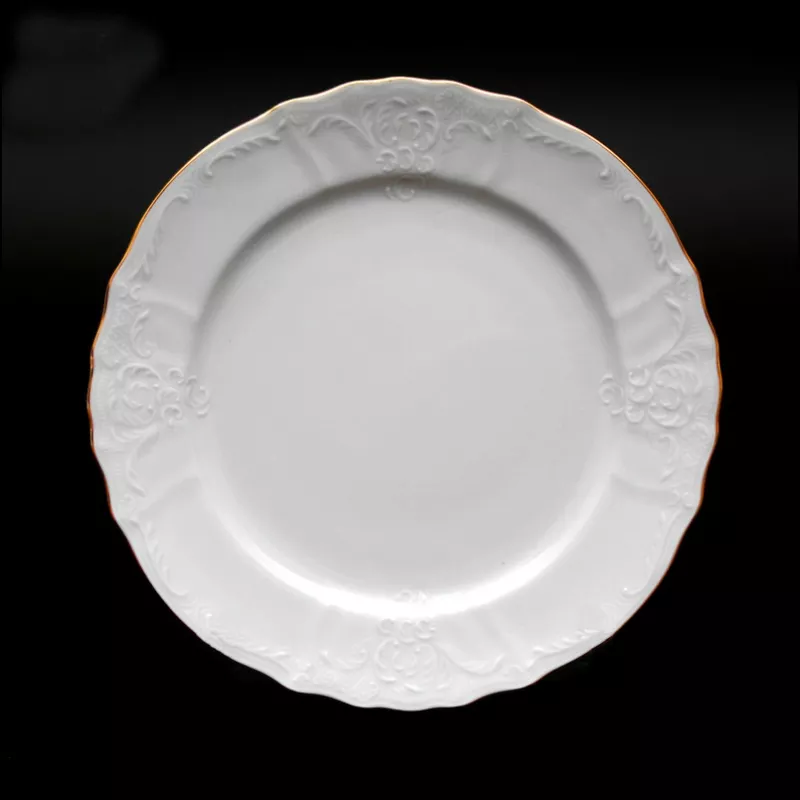 Фото Набор тарелок 19 см Бернадотт Белый узор (6 шт)