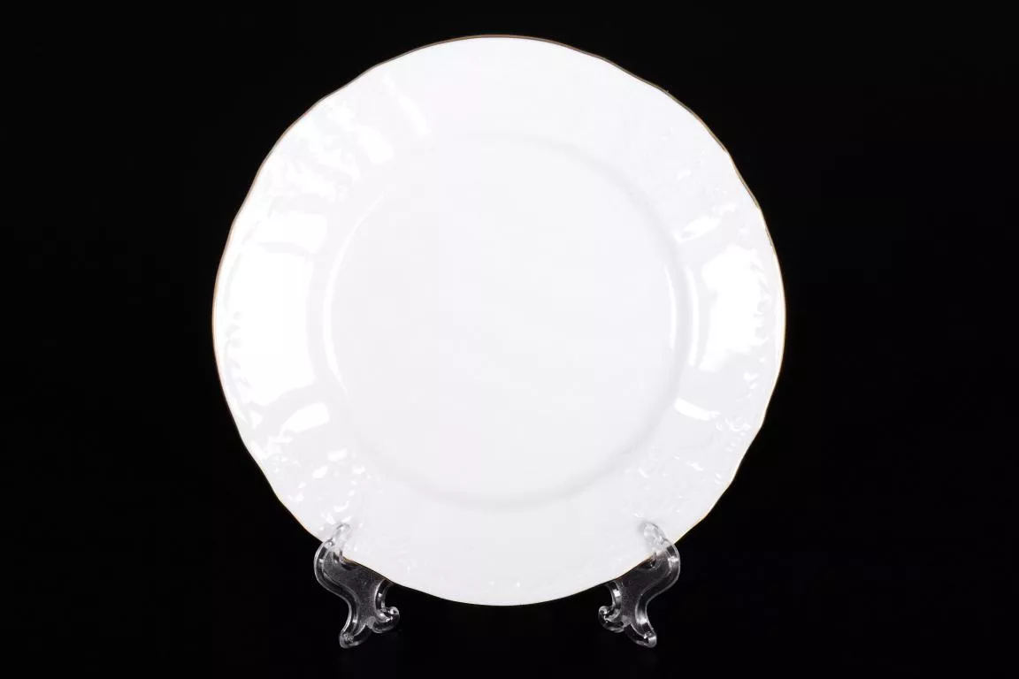 Фото Набор тарелок 17 см Бернадотт Белый узор (6 шт)