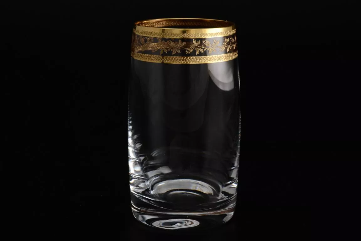 Фото Набор стаканов для воды 250 мл Идеал Золотой лист V-D (6 шт)