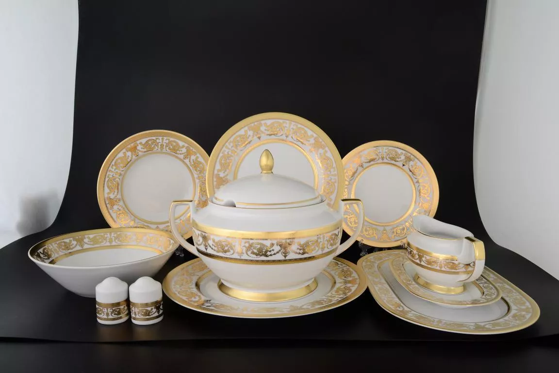 Фото Столовый сервиз на 6 персон 27 предметов Imperial White Gold