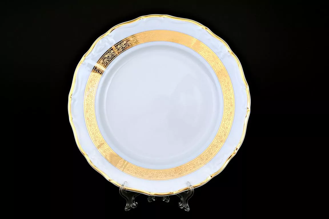 Фото Набор тарелок 25 см Мария Луиза Золотая лента (6 шт)