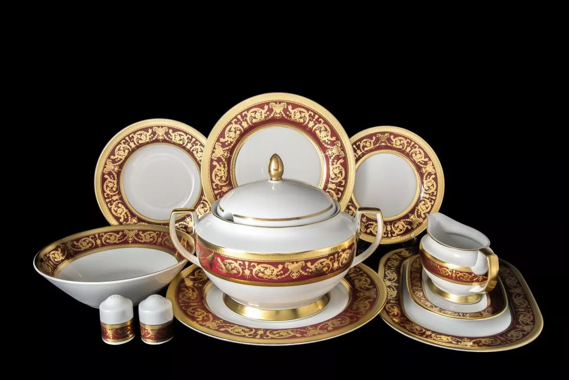 Фото Столовый сервиз на 6 персон 25 предметов Imperial Bordeaux Gold