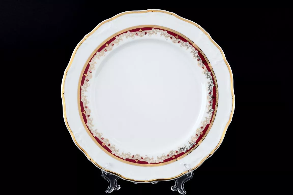 Фото Набор тарелок 27 см Мария Луиза Красная лилия (6 шт)