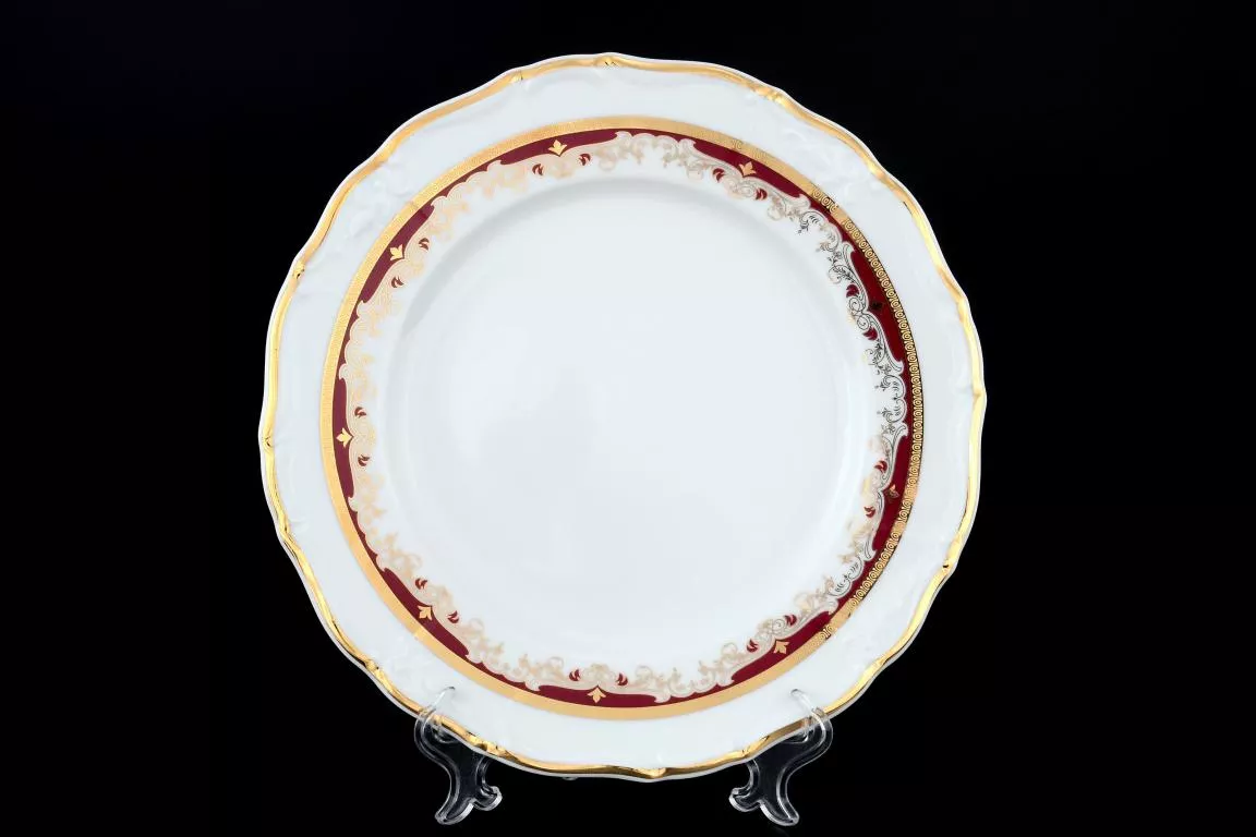 Фото Набор тарелок 25 см Мария Луиза Красная лилия (6 шт)