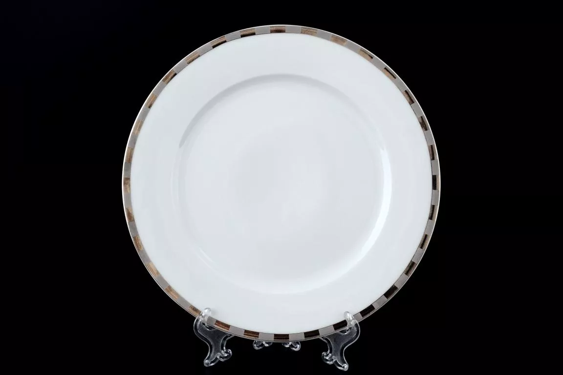 Фото Набор тарелок 19 см Опал Платиновые пластинки (6 шт)