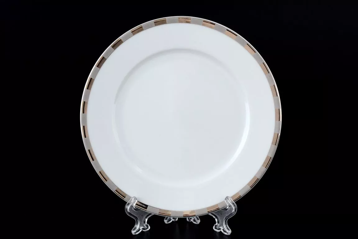 Фото Набор тарелок 17 см Опал Платиновые пластинки (6 шт)