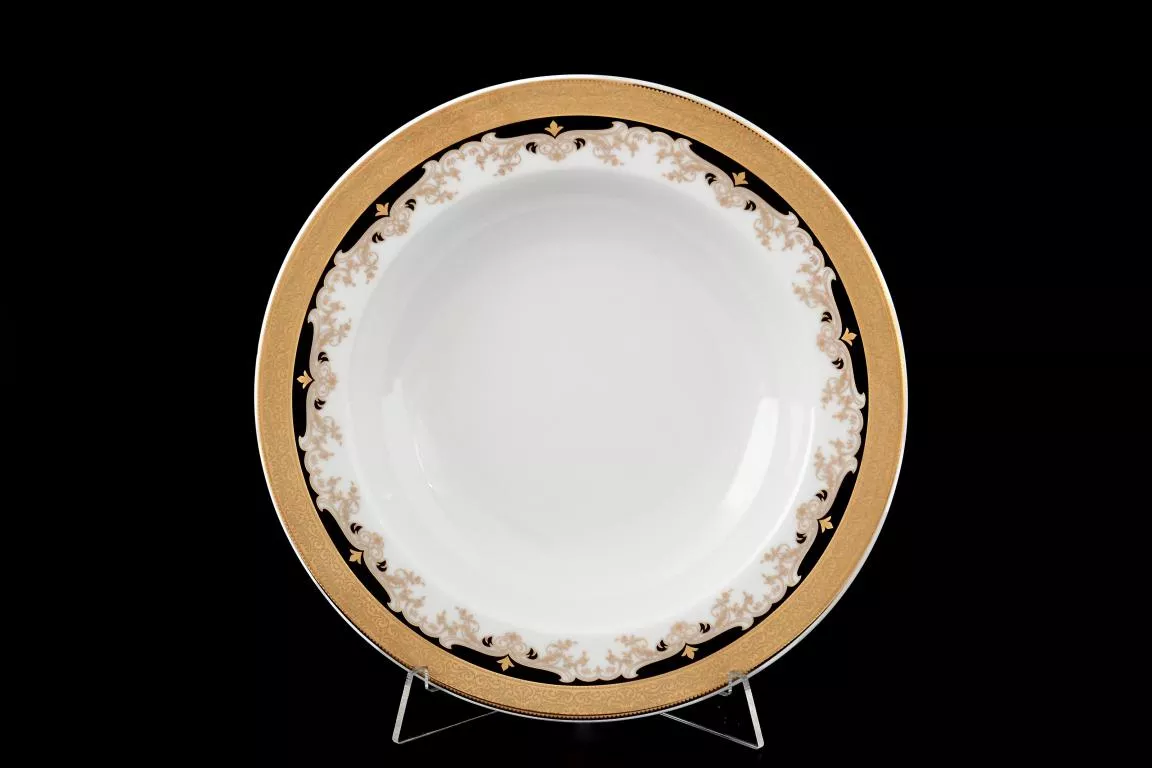 Фото Набор тарелок глубоких 22 см Кристина Черная Лилия (6 шт)