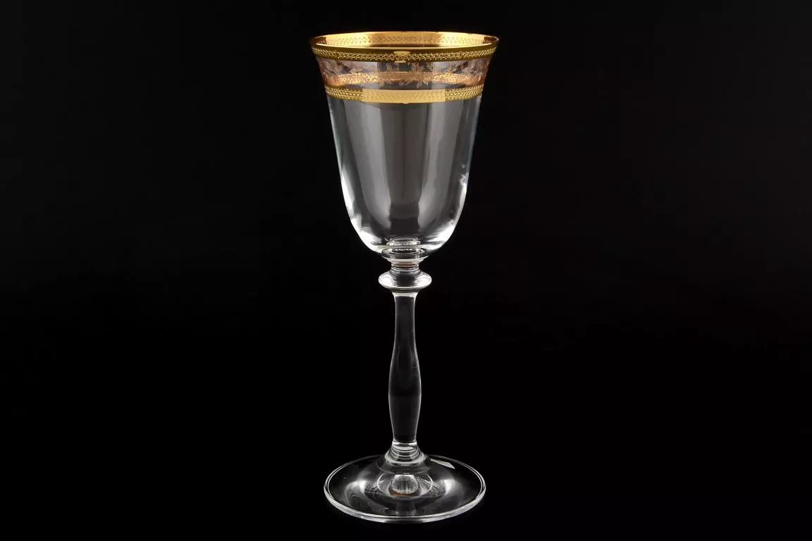Фото Набор бокалов для вина 185 мл Анжела Золотой лист (6 шт) V-D Артикул 14919