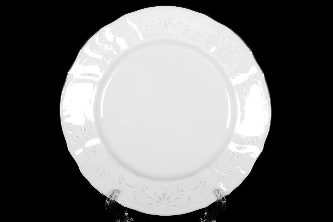 Фото Набор тарелок 19 см Бернадотт Платиновый узор (6 шт)