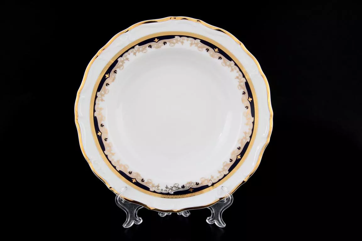 Фото Набор тарелок глубоких 23 см Мария Луиза Синяя лилия (6 шт)