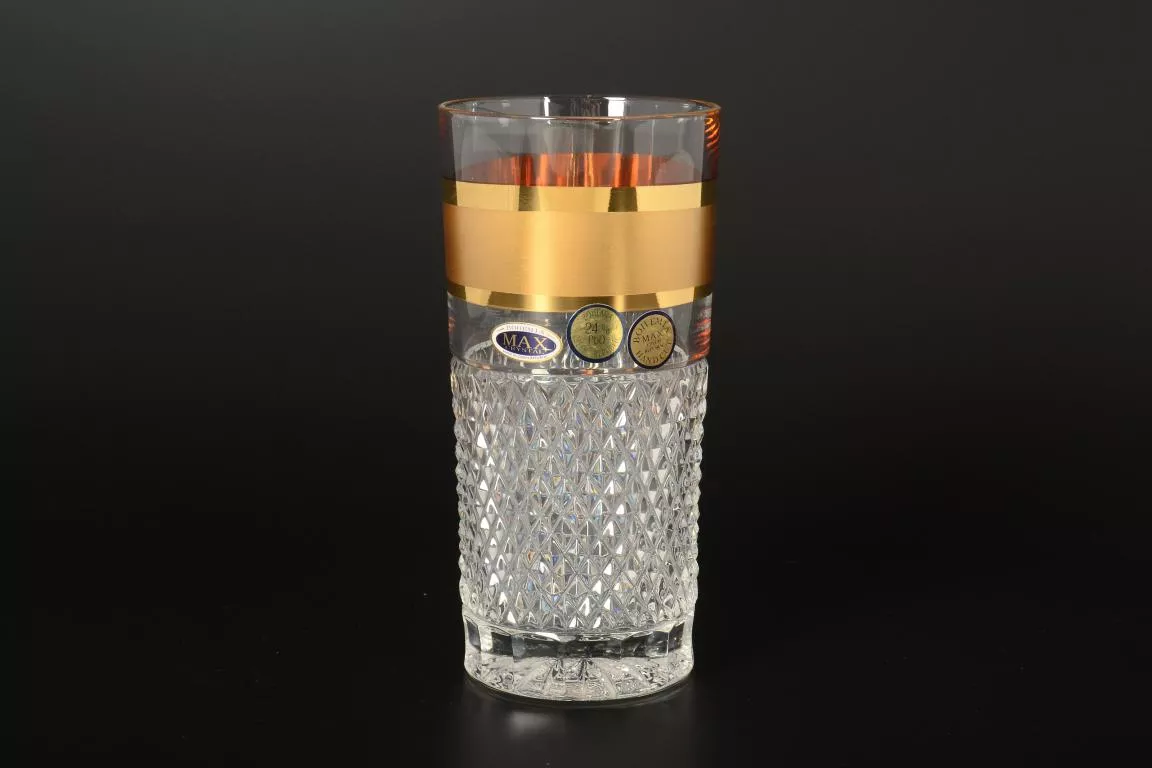 Фото Набор стаканов для воды 350 мл Max Crystal Золото (6 шт.) Артикул 24925