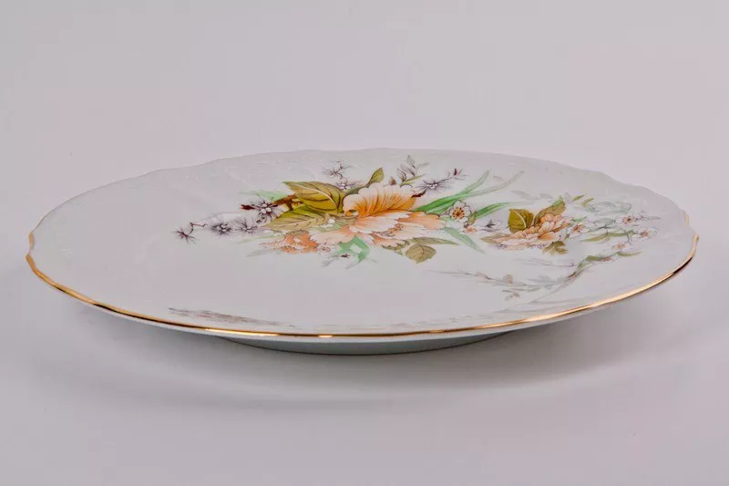 Фото Набор тарелок 25 см Бернадотт Зеленый цветок (6 шт)