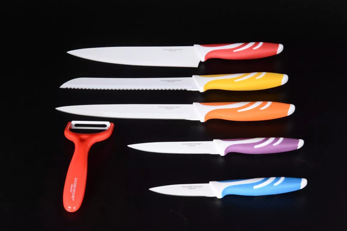 Фото Набор ножей 6 предметов (белые)