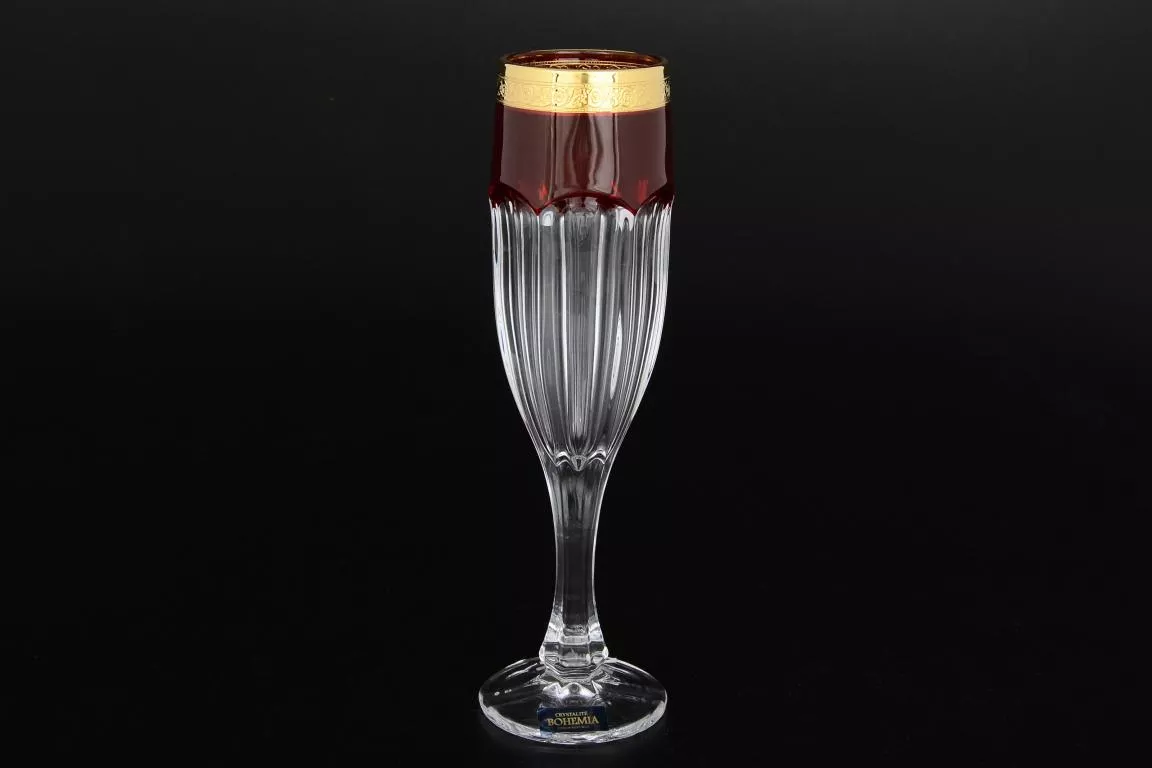 Фото Набор фужеров для шампанского 150 мл "Сафари рубин"-----