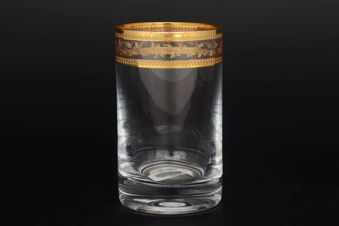 Фото Набор стаканов для воды 230 мл Идеал Золотой листок Кристалекс (6 шт)