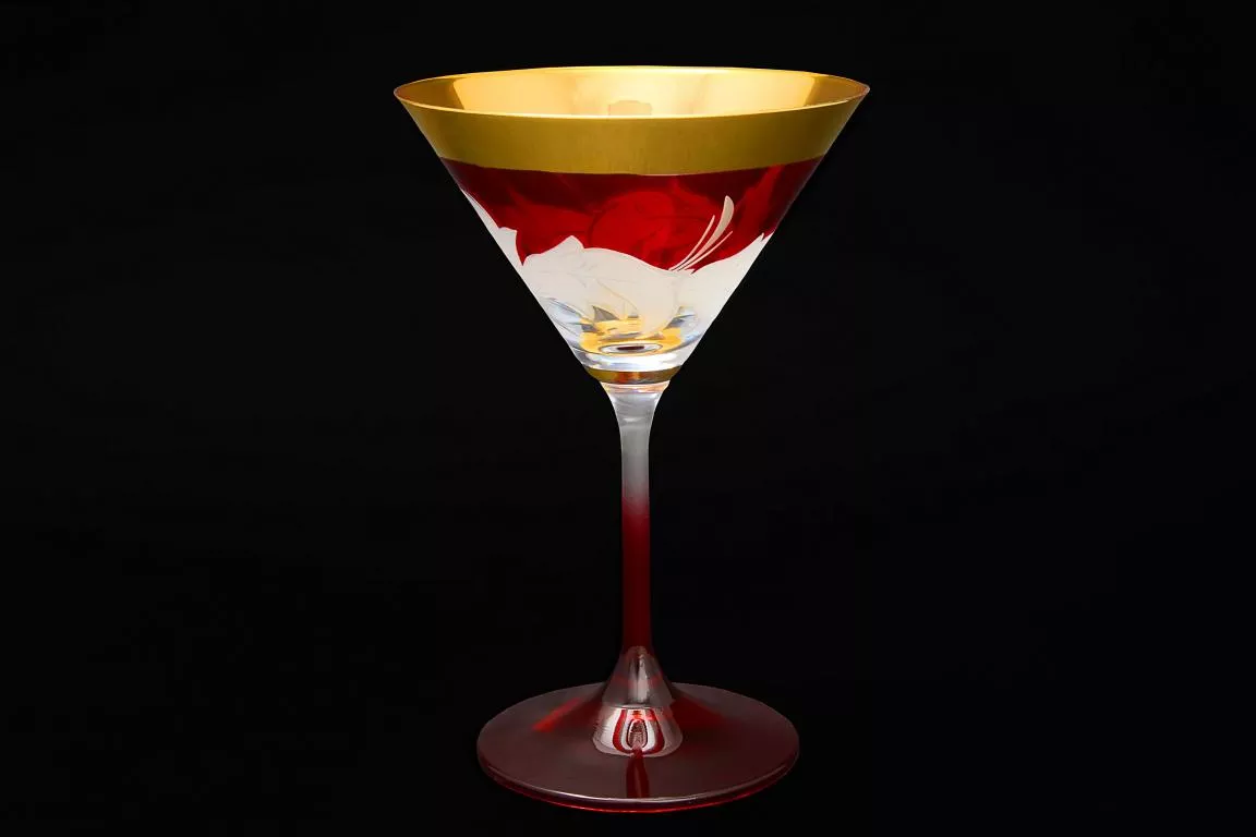 Фото Набор бокалов для мартини "Волна красная" E-V