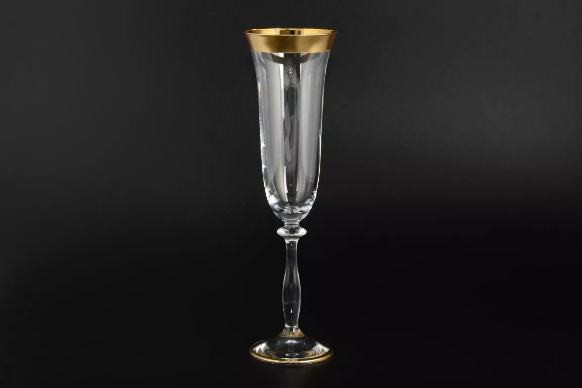 Фото Набор фужеров для шампанского Матовое золото 190 мл E-V