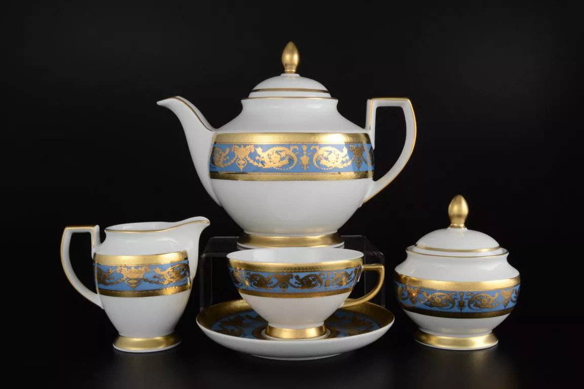 Фото Чайный сервиз на 6 персон 17 предметов Imperial Blue Gold
