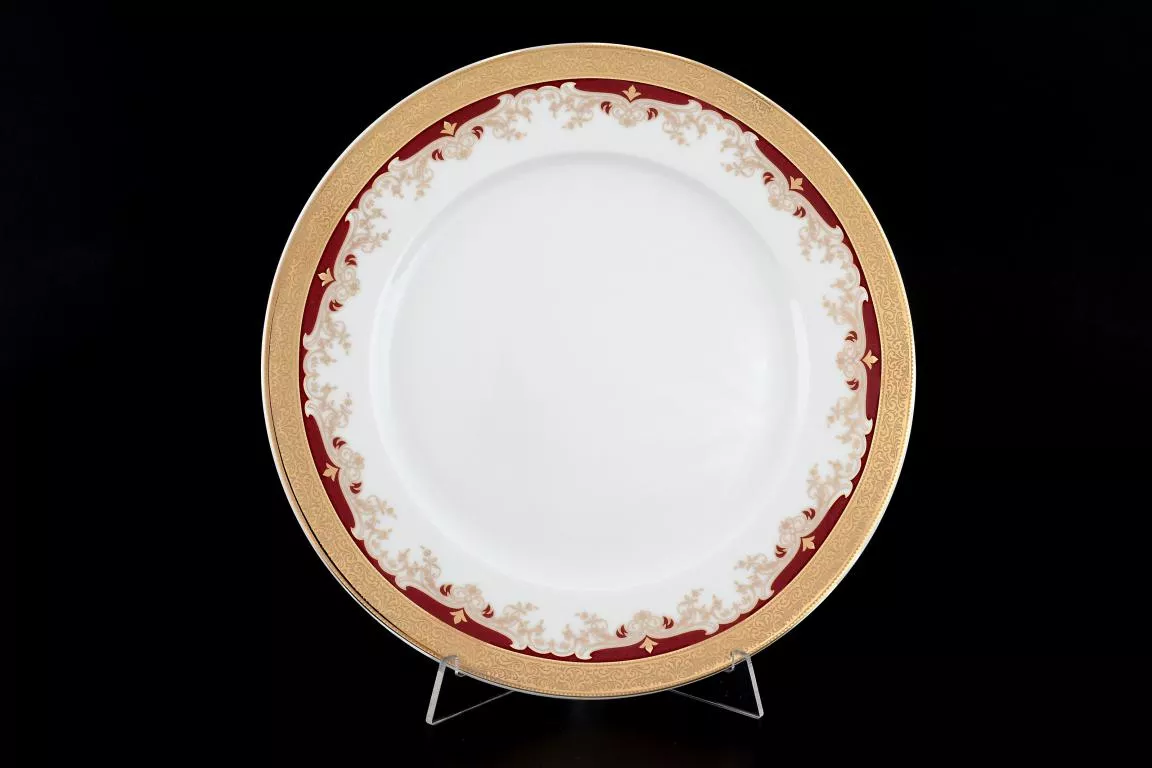 Фото Набор тарелок 25 см Кристина Красная Лилия (6 шт)