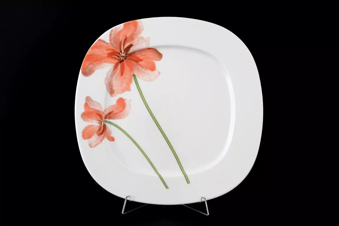 Фото Набор тарелок 27 см Леон Красные маки (6 шт)