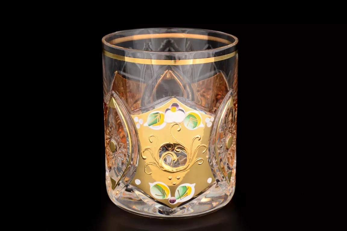 Фото Набор стаканов для виски 300 мл Sonne Crystal Золото (6 шт)