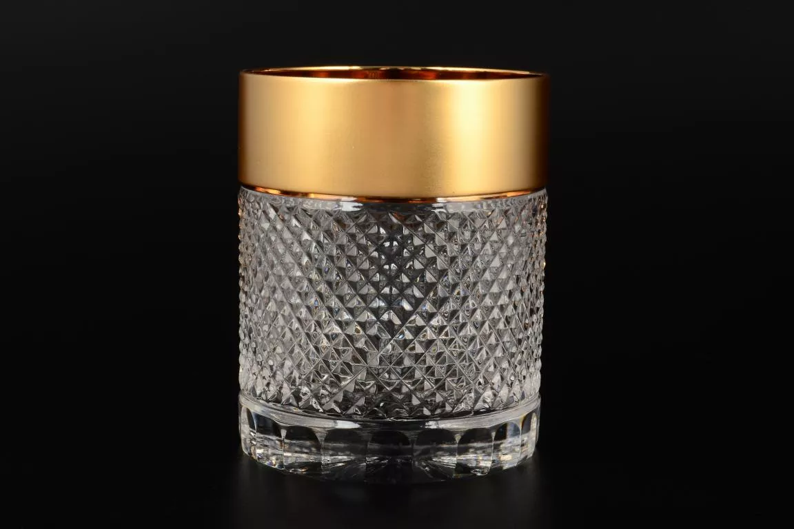 Фото Набор стаканов для виски Фелиция 300 мл Sonne Crystal Золото (6 шт)