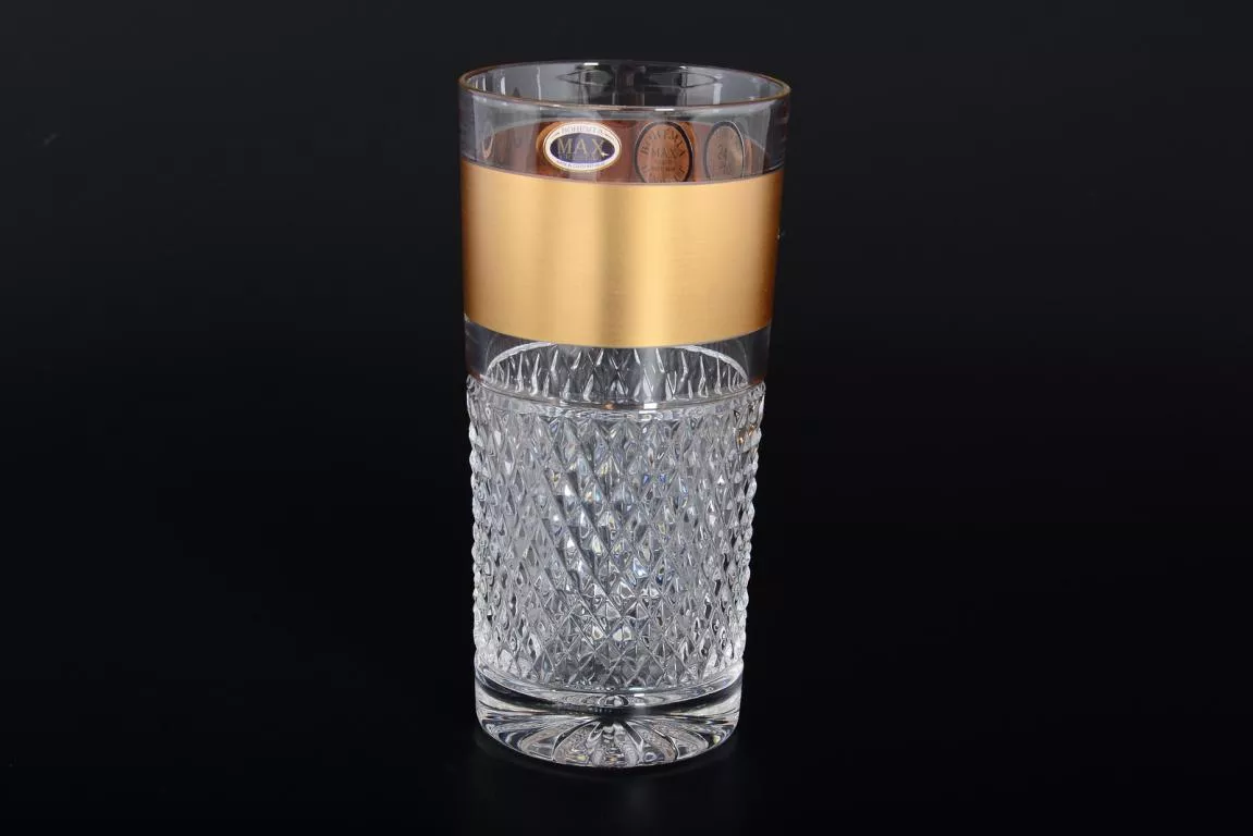 Фото Набор стаканов для воды 350 мл Max Crystal Золото (6 шт.) Артикул 28223
