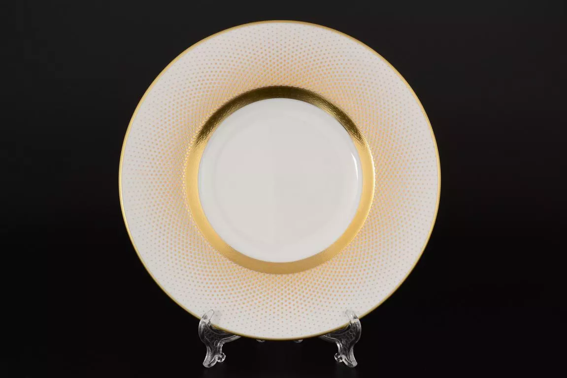 Фото Набор тарелок 22 см Rio white gold (6 шт)