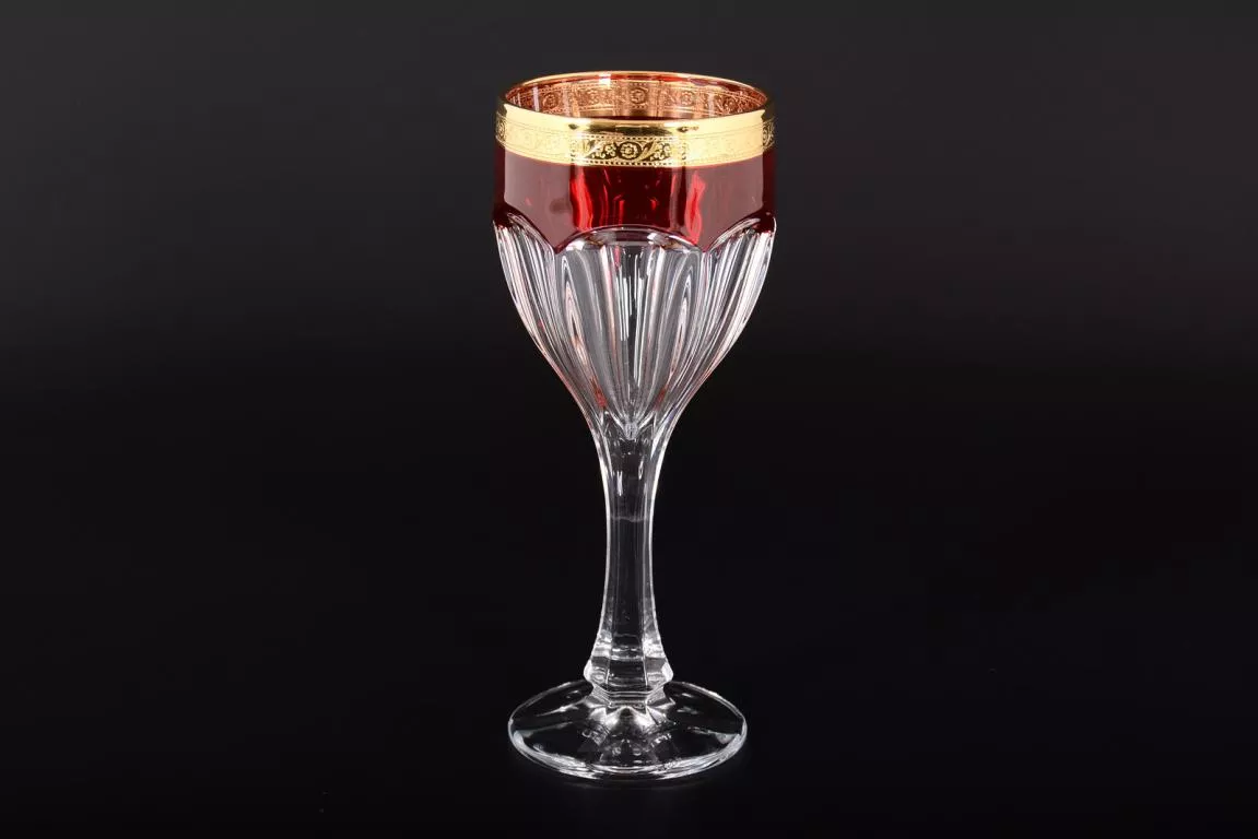 Фото Набор бокалов для вина 290 мл Сафари красный Bohemia Gold