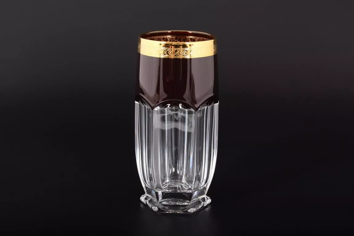 Фото Набор стаканов высоких Сафари красный (6 шт) Bohemia Gold