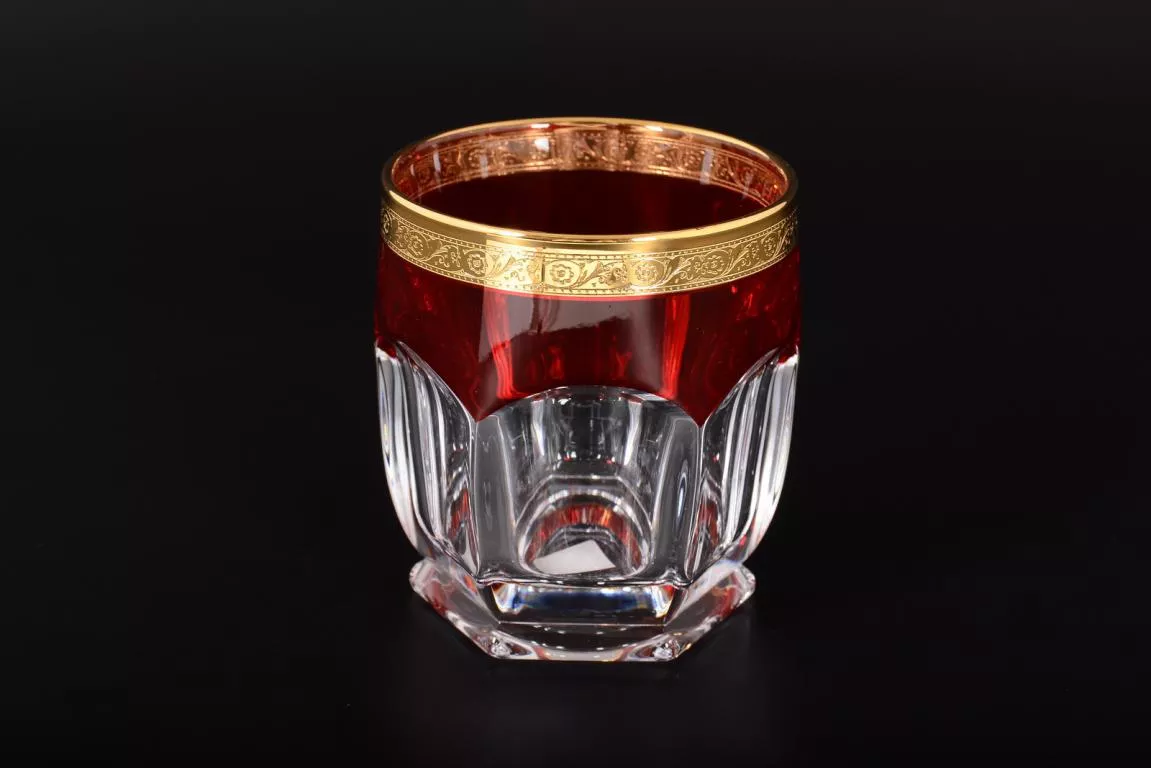 Фото Набор стаканов для виски 250 мл Сафари красный Bohemia Gold