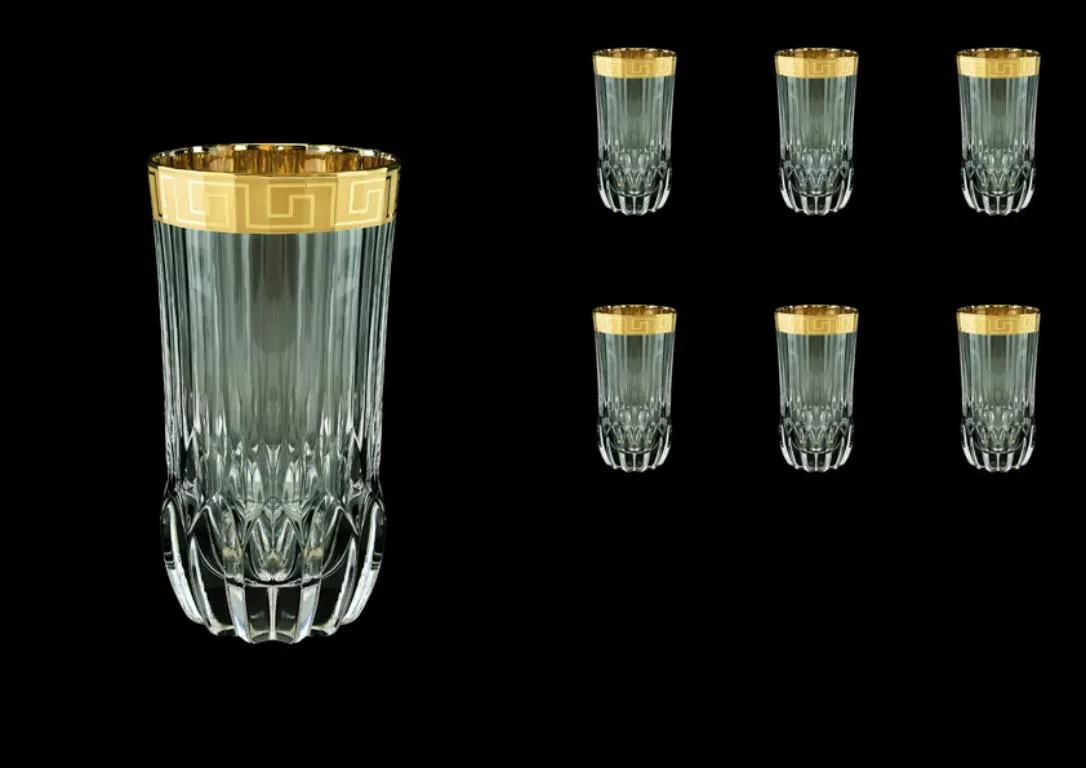 Фото Набор стаканов для воды 400 мл Antique Golden Classic Decor Astra Gold (6 шт)