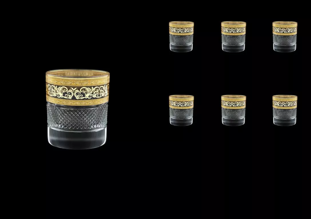 Фото Набор стаканов для виски 290 мл Fiesole Allegro Golden Light Decor Astra Gold (6 шт)