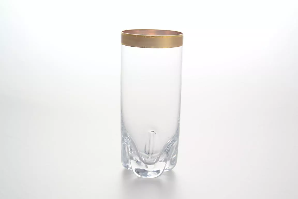 Фото Набор стаканов для воды 300 мл королевский Матовая полоса А-M Не ровные (6 шт)