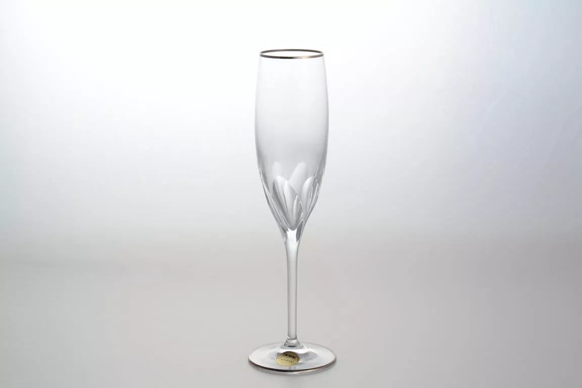 Фото Набор 6 бокалов для шампанского Палермо платина 180 мл