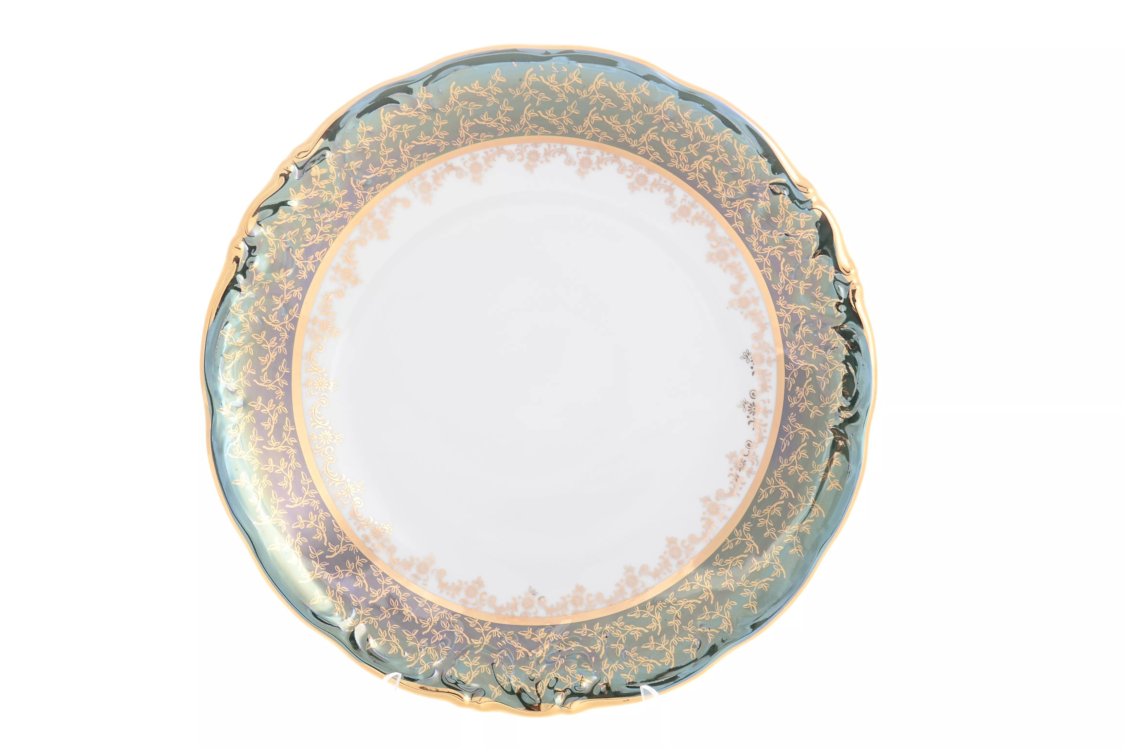 Фото Блюдо круглое 30 см Зеленый лист Sterne porcelan