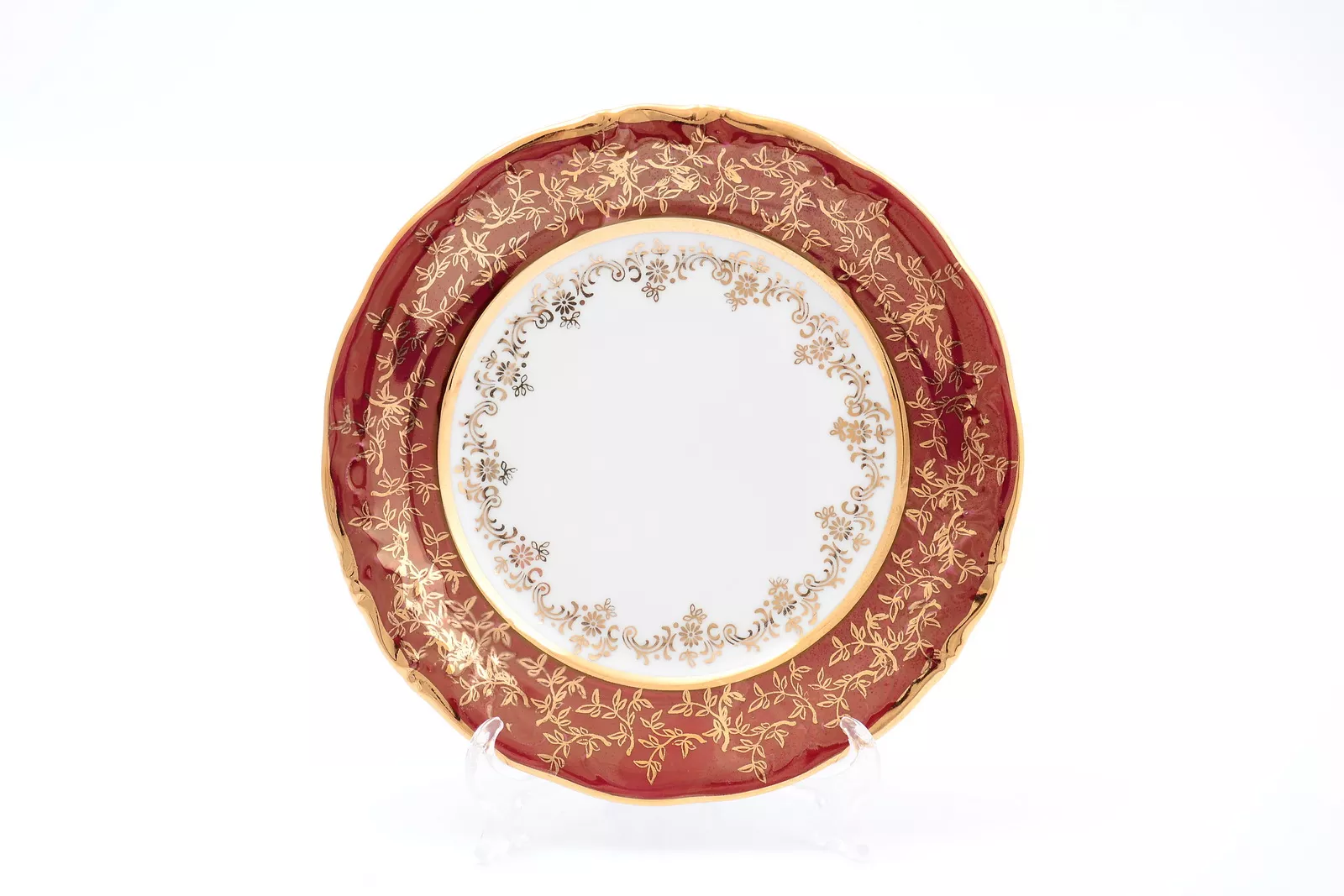 Фото Набор тарелок 19 см Красный лист Sterne porcelan (6 шт)