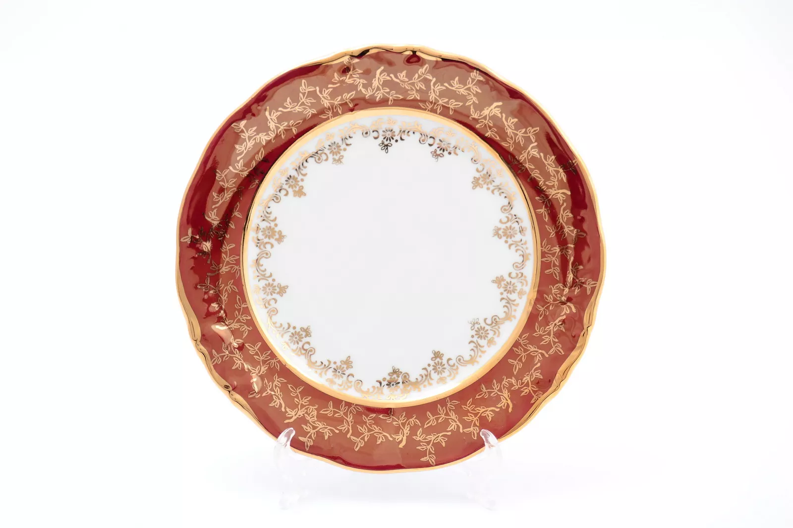 Фото Набор тарелок 21 см Красный лист Sterne porcelan (6 шт)