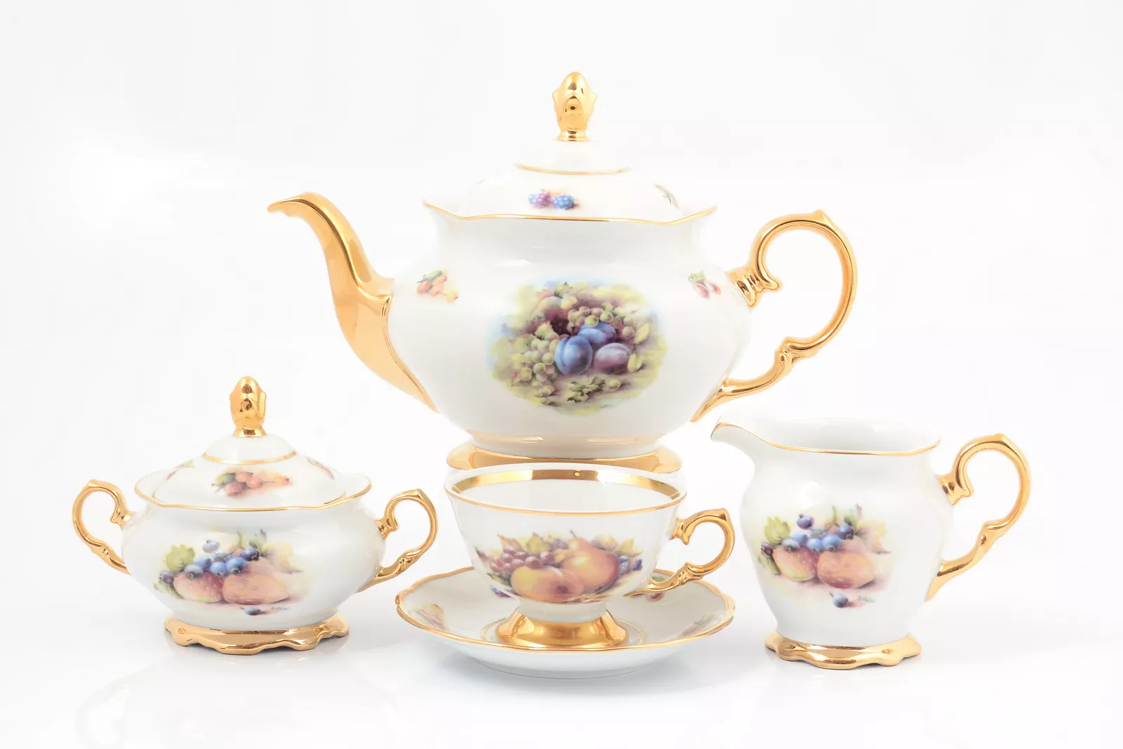 Фото Чайный сервиз на 6 персон 17 предметов Фрукты Sterne porcelan
