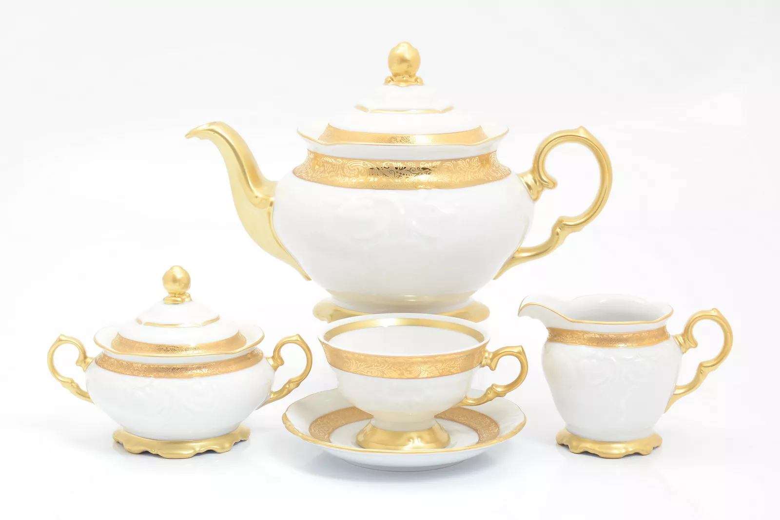 Фото Чайный сервиз на 6 персон 17 предметов Матовая лента Sterne porcelan
