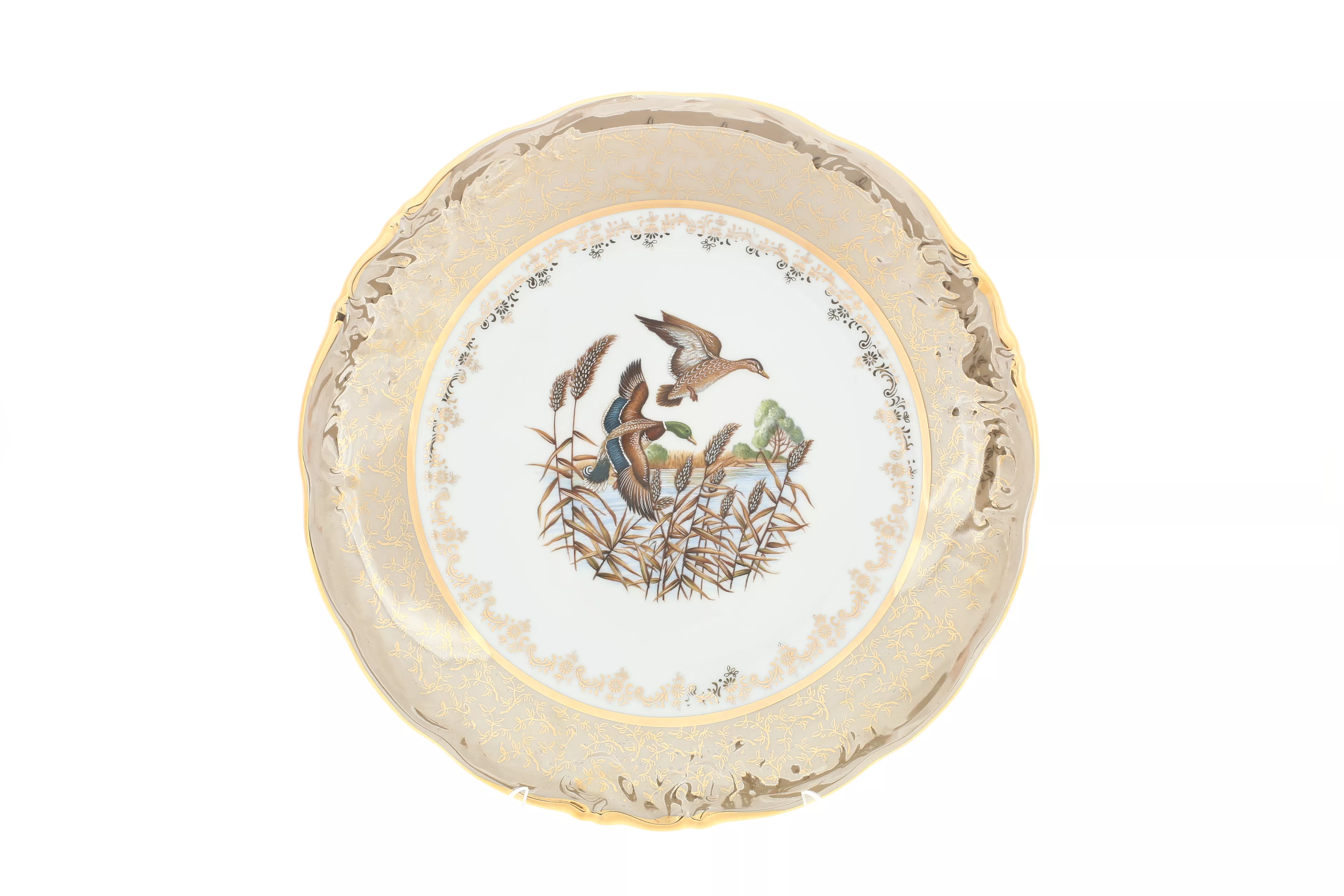 Фото Блюдо круглое 30 см Охота Бежевая Sterne porcelan