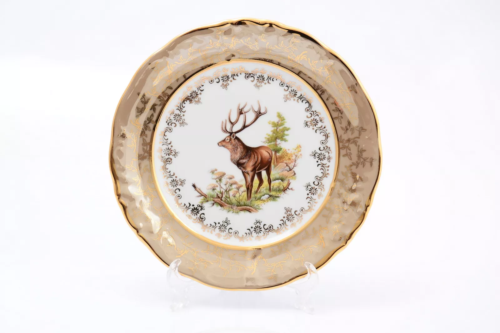 Фото Набор тарелок 21 см Охота Бежевая Sterne porcelan (6 шт)