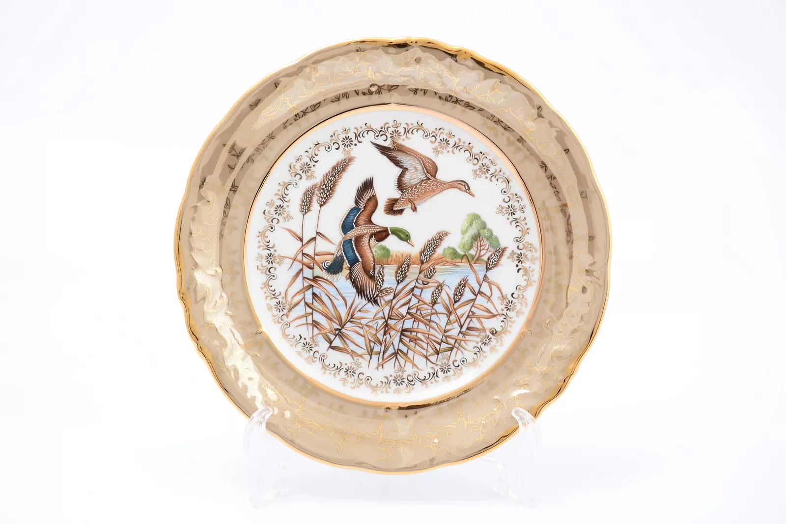 Фото Набор тарелок 24 см Охота Бежевая Sterne porcelan (6 шт)